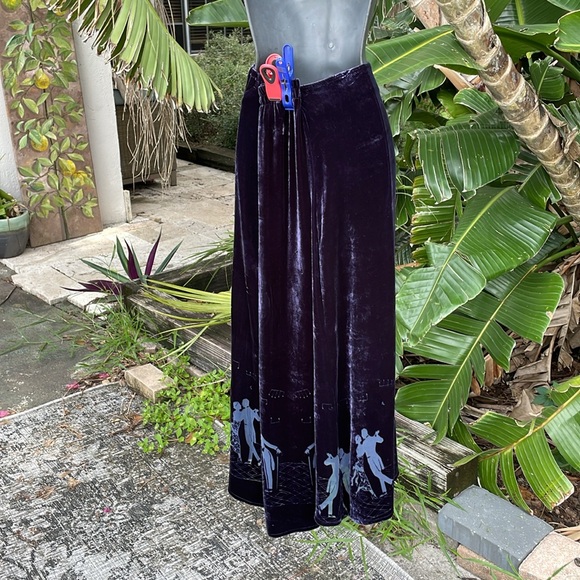 Citron burn out velvet maxi skirt - Picture 5 of 10